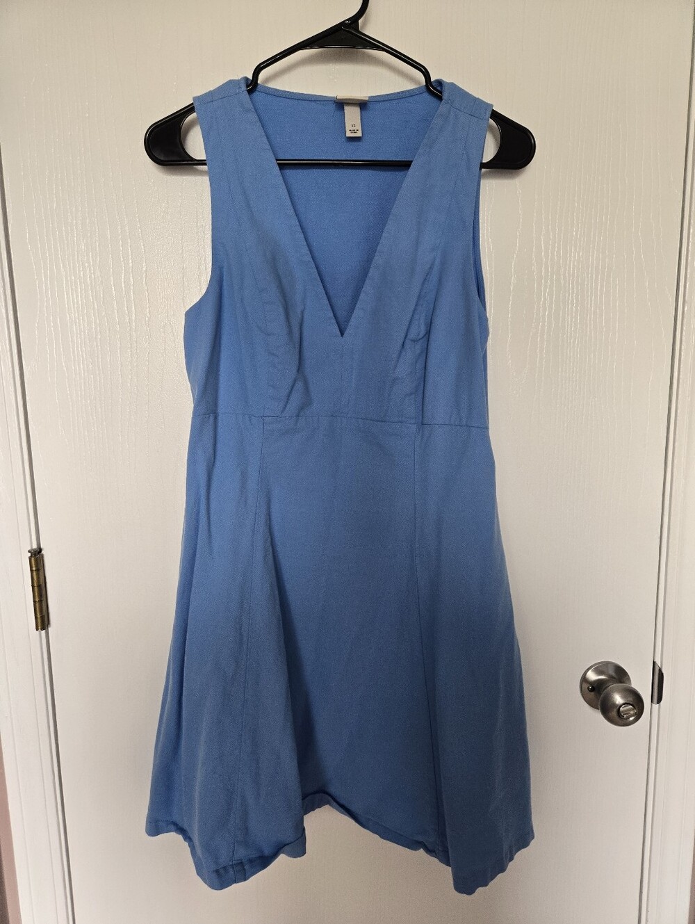 a new day | Blue V-Neck Sleeveless A-Line Mini Dress